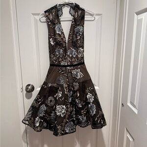 Bronx and Banco - Black Floral Mini Dress